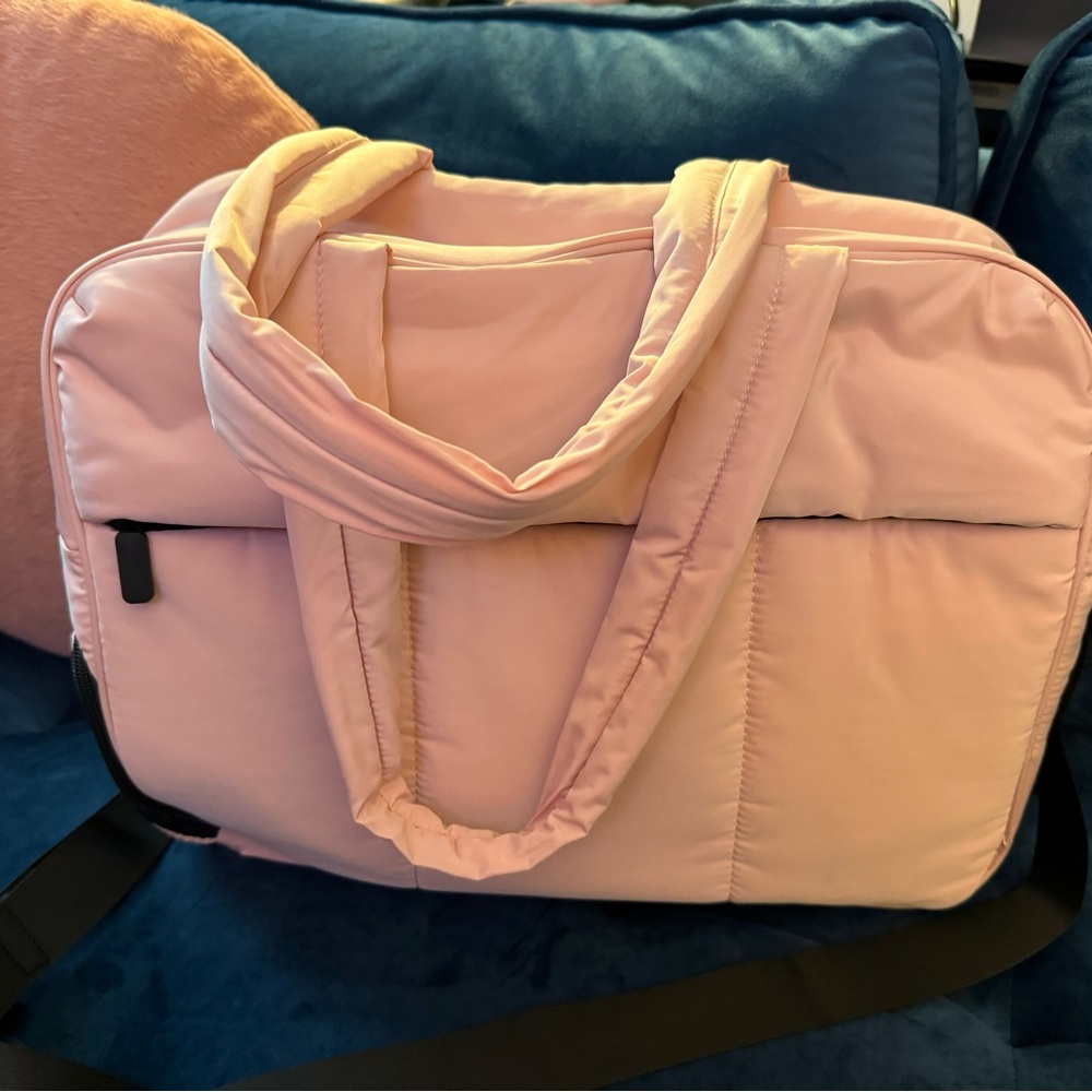 Pink Quilted Tote Bag